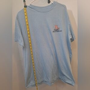 Caribbean Light Blue Mens Tee Size Large Soft Cotton NWOT